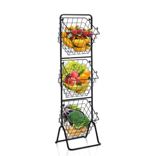 3-Tier Kitchen Storage Basket Organizer for Fruit 3-Tier Kitchen Storage Basket Organizer for Fruit
